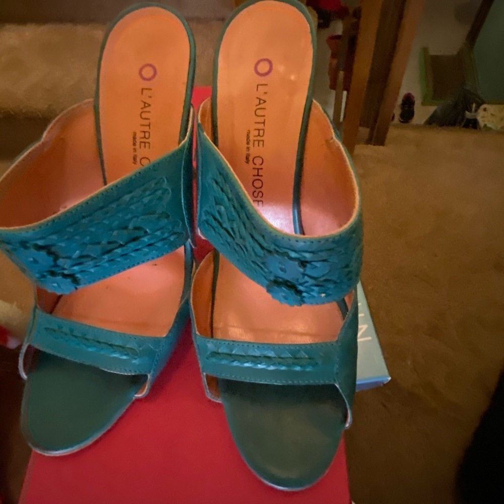 Turquoise sandals